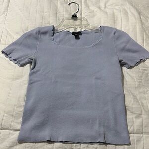 Ann Taylor Factory Light Purple Short Sleeve Tee